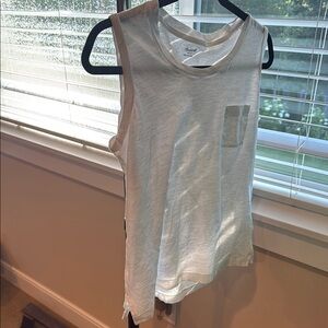Madewell Light white Tank Top with Pocket